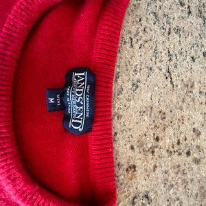 Lands End 100% cashmere mens sweater – size M Red
